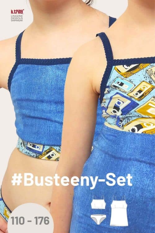 Bustier Schnittmuster Set mit Slip Größen 110-176 zum selber nähen, k.triny* lingerie