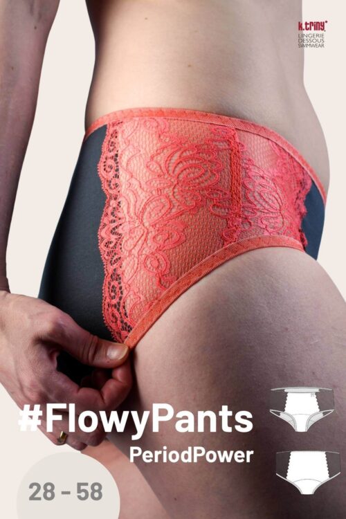 PeriodenSlip Schnittmuster #FlowyPants Größen 28-58 zum selber nähen, k.triny* lingerie