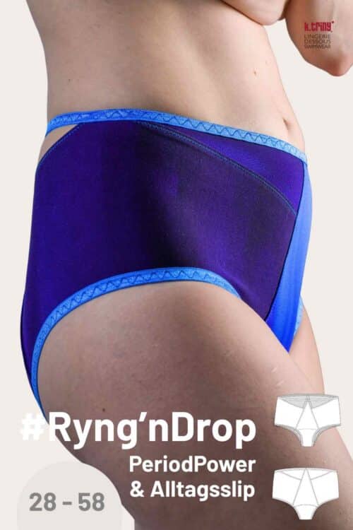 PeriodenSlip oder Slip Schnittmuster #Ryng'nDrop Größen 28-58 Periodenunterwäsche selber nähen, k.triny* lingerie