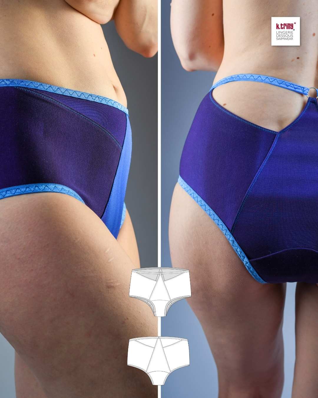 Mestruationsslip undSlip Schnittmuster #Ryng'nDrop Größen 28-58 zum selber nähen, k.triny* lingerie, Sliptember 2025