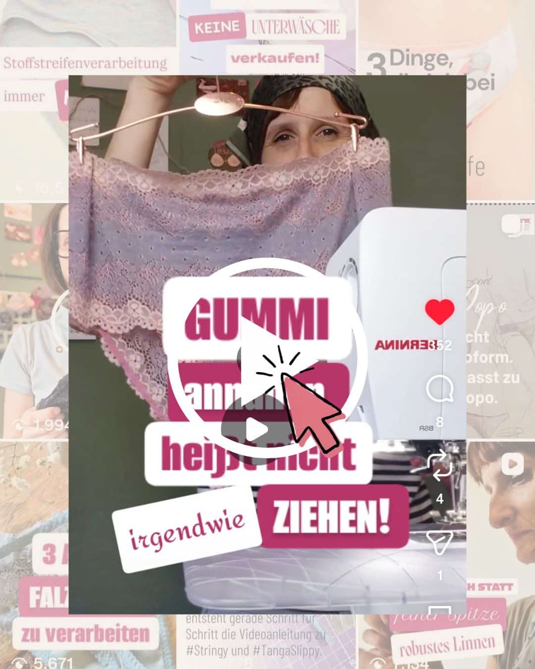 Wäschegummi beim Slipnähen richtig annähen und die Dehnung kontrolliert verteilen