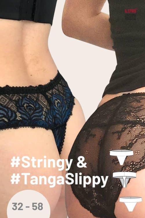 #Stringy und #TangaSlippy Schnittmuster für Stringtanga und Tangaslip in Größe 32 bis 58