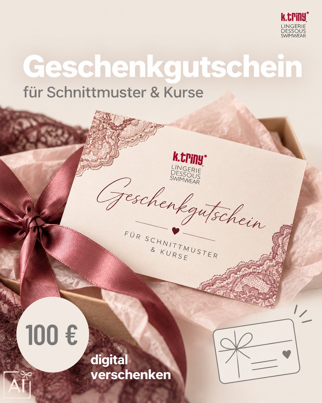 k.triny* Geschenkgutschein im Wert von 100 Euro