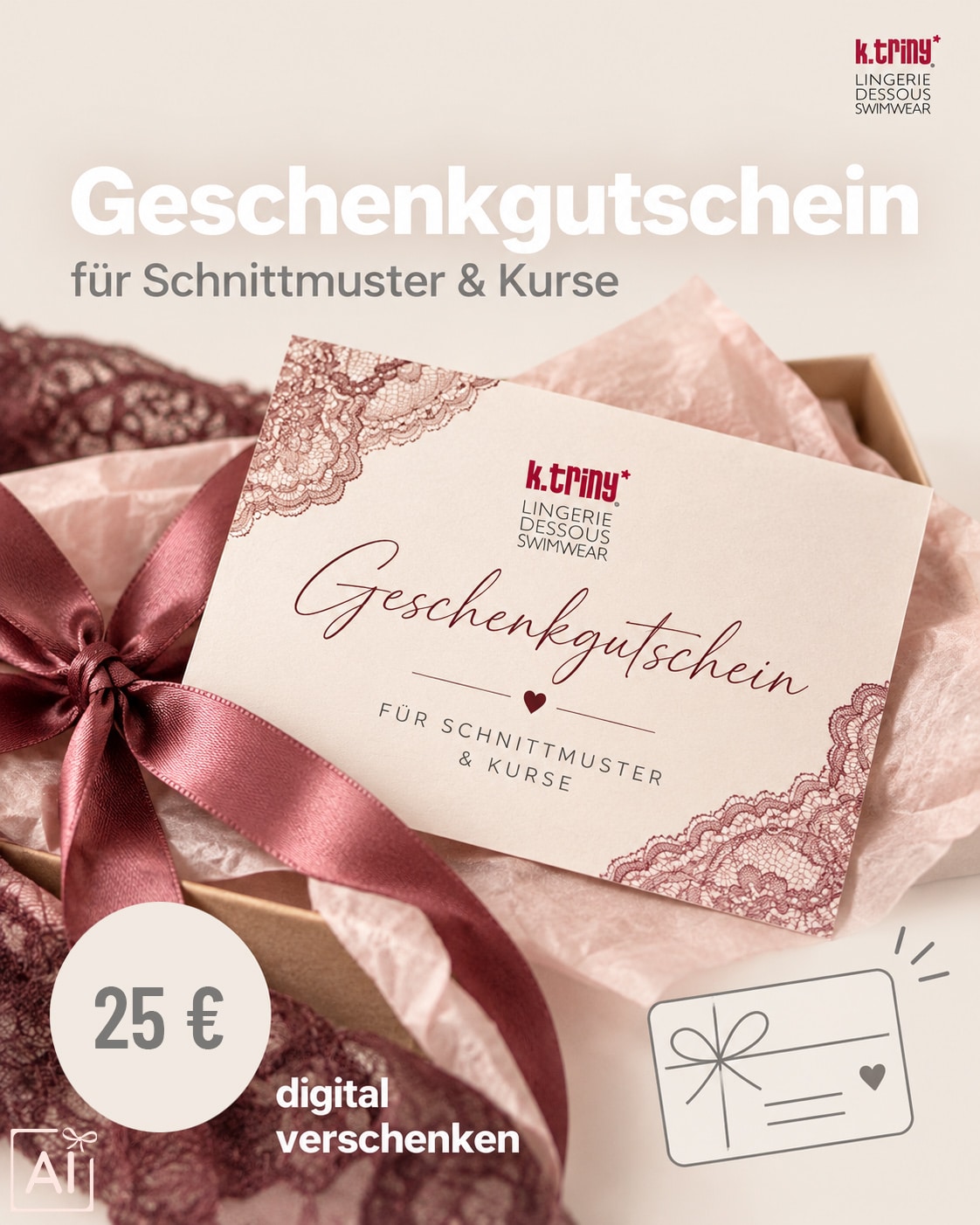 k.triny* Geschenkgutschein im Wert von 25 Euro