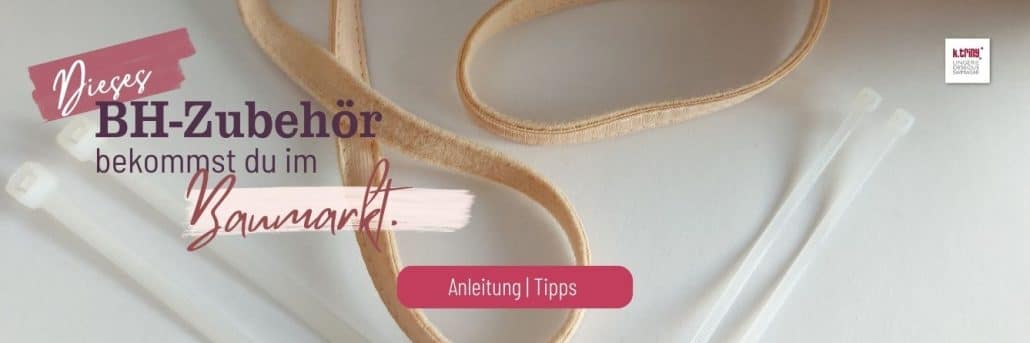 Schmale Kabelbinder und Tunnelband als Alternative zu BH-Stäbchen beim Bralette nähen